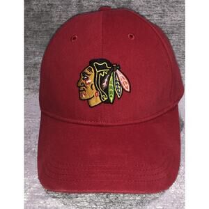 Fan Favorite NHL Chicago Blackhawks Red Logo Baseball Hat Cap